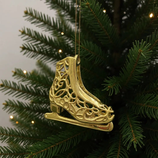 Gold Christmas Ornaments – Metallic Holiday Baubles (Set 3)