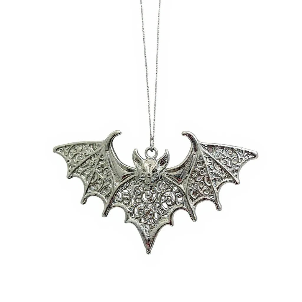 Silver Christmas Ornaments – Metallic Holiday Baubles (Set 3)