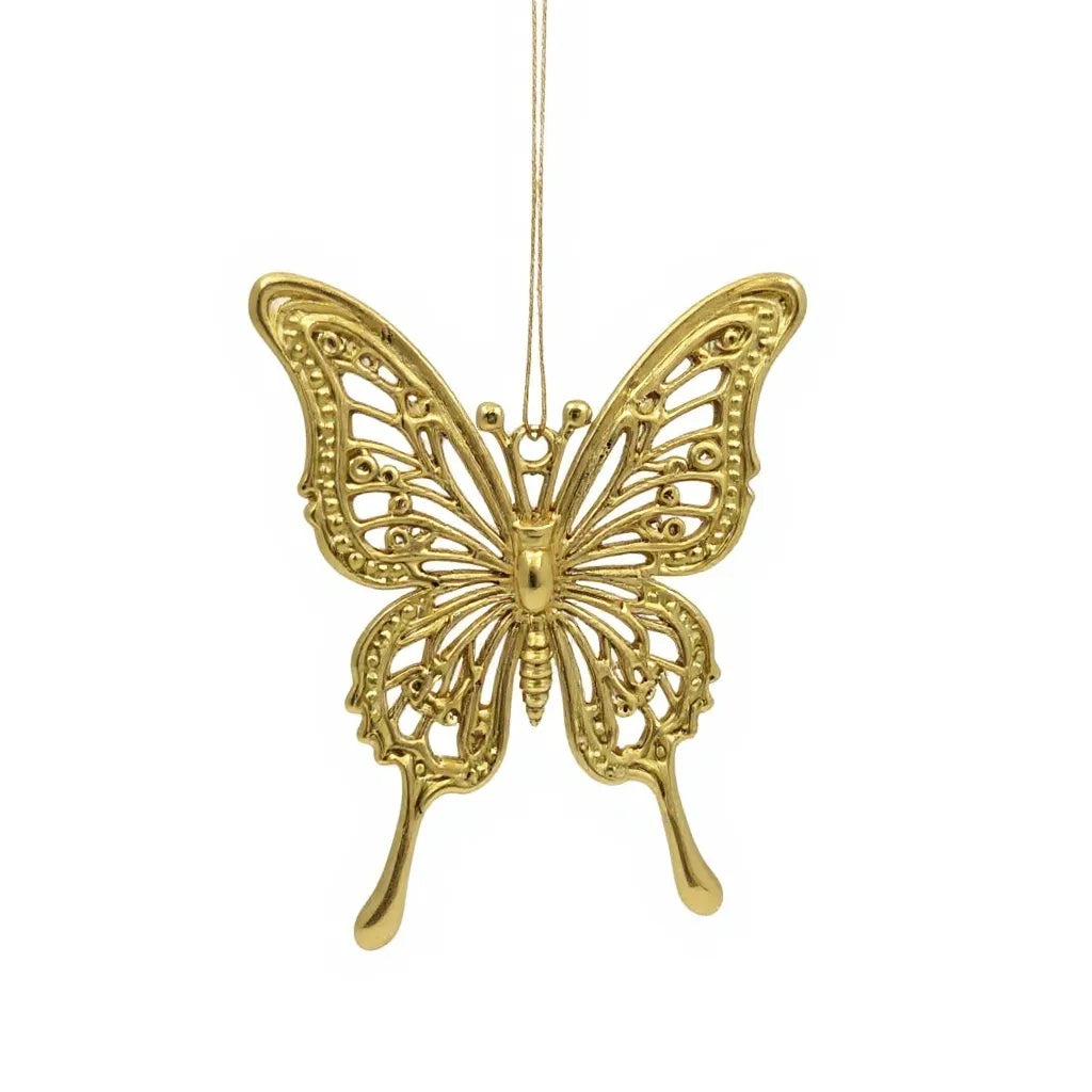 Gold Christmas Ornaments – Metallic Holiday Baubles (Set 3)