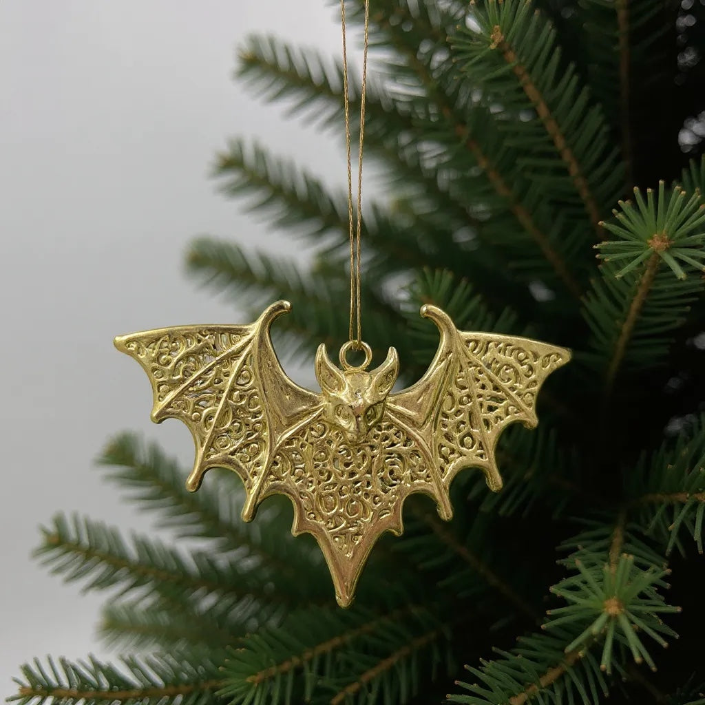 Gold Christmas Ornaments – Metallic Holiday Baubles (Set 3)