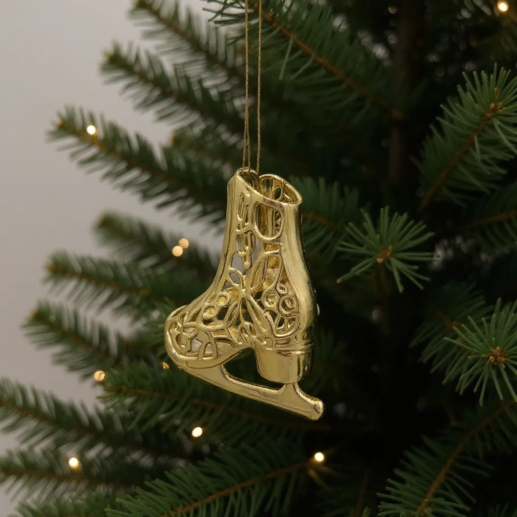 Gold Christmas Ornaments – Metallic Holiday Baubles (Set 3)
