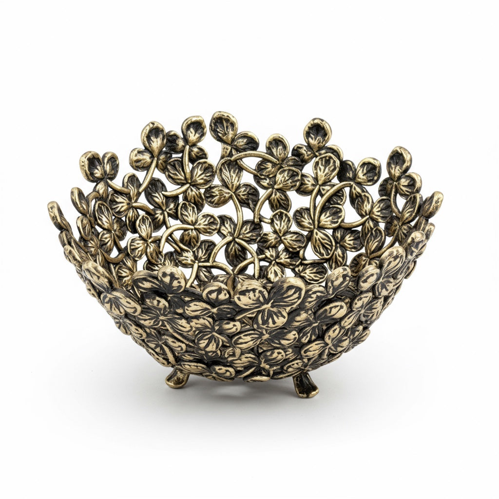 Small Leaf Bowl - Decorative Serveware | Nut Bowl | Centrepiece | Home Accent | Gold, Silver or Antique Finish