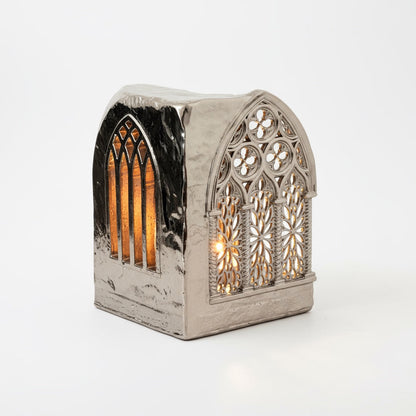 Gothic Cathedral Tealight Holder | Shadow-Casting Candle Holder for Home Décor