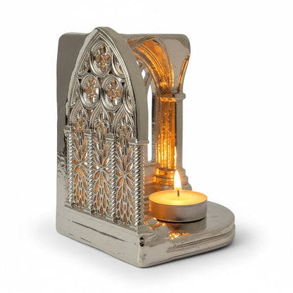 Gothic Cathedral Tealight Holder | Shadow-Casting Candle Holder for Home Décor
