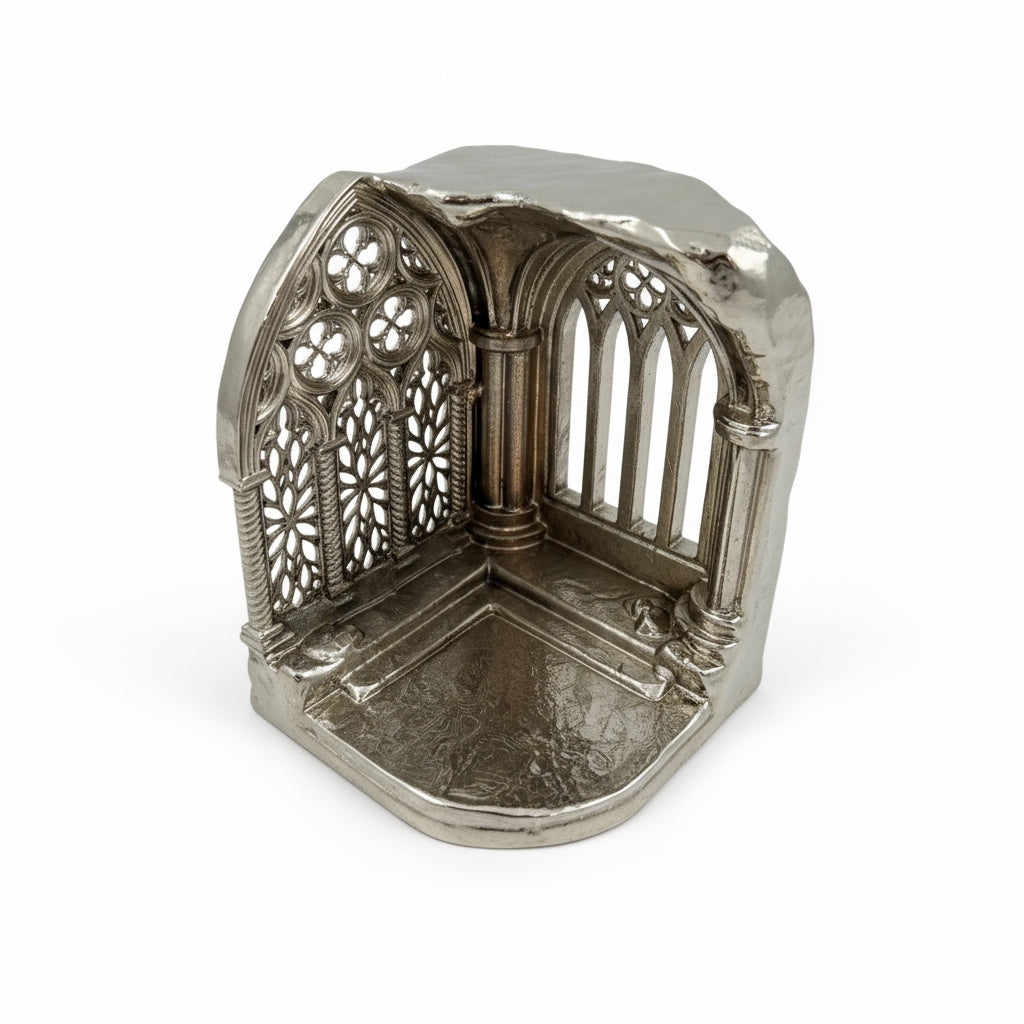 Gothic Cathedral Tealight Holder | Shadow-Casting Candle Holder for Home Décor