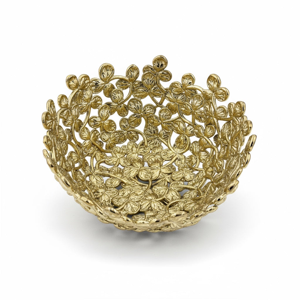 Small Leaf Bowl - Decorative Serveware | Nut Bowl | Centrepiece | Home Accent | Gold, Silver or Antique Finish