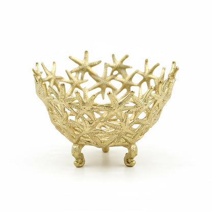 Starfish Bowl - Decorative Serveware | Candy Bowl | Centrepiece | Home Accent | Gold or Antique Finish