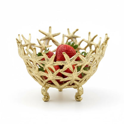 Starfish Bowl - Decorative Serveware | Candy Bowl | Centrepiece | Home Accent | Gold or Antique Finish
