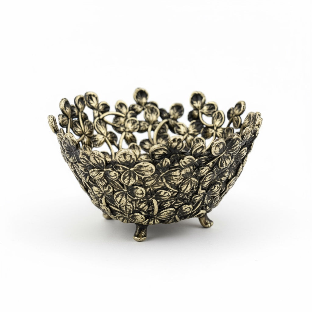 Small Leaf Bowl - Decorative Serveware | Nut Bowl | Centrepiece | Home Accent | Gold, Silver or Antique Finish
