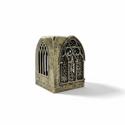 Gothic Cathedral Tealight Holder | Shadow-Casting Candle Holder for Home Décor