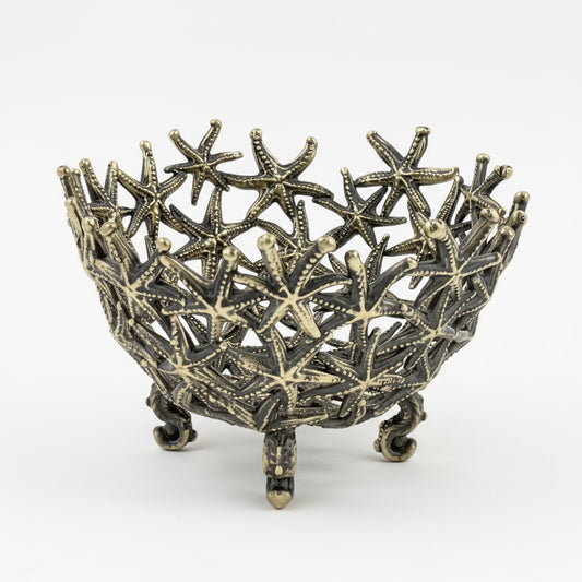 Starfish Bowl - Decorative Serveware | Candy Bowl | Centrepiece | Home Accent | Gold or Antique Finish