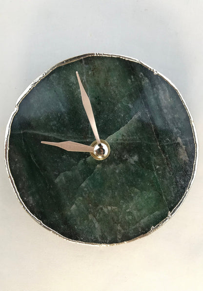 Sage Green Agate Desk/Wall Clock/Personalised Momento