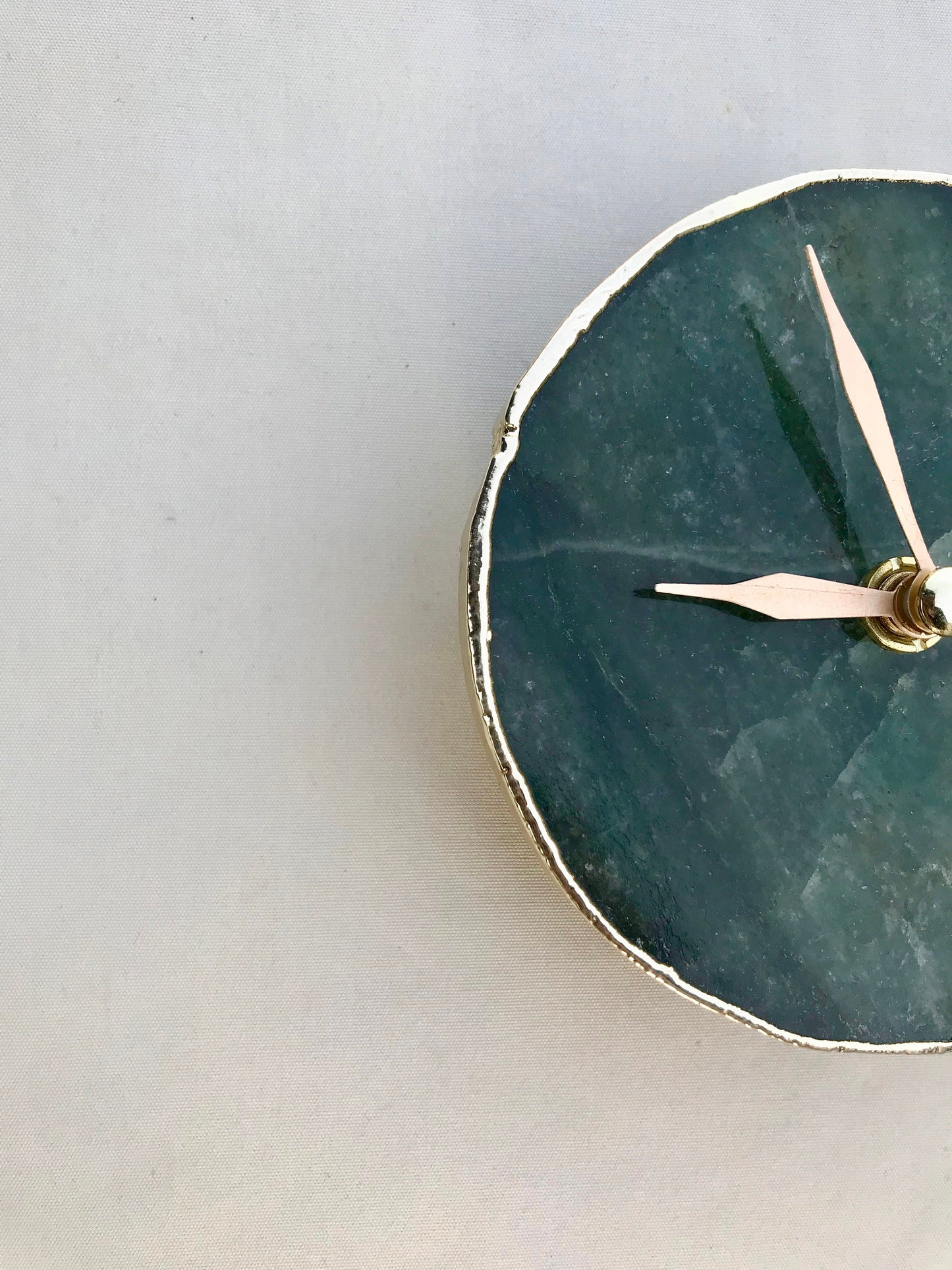 Sage Green Agate Desk/Wall Clock/Personalised Momento