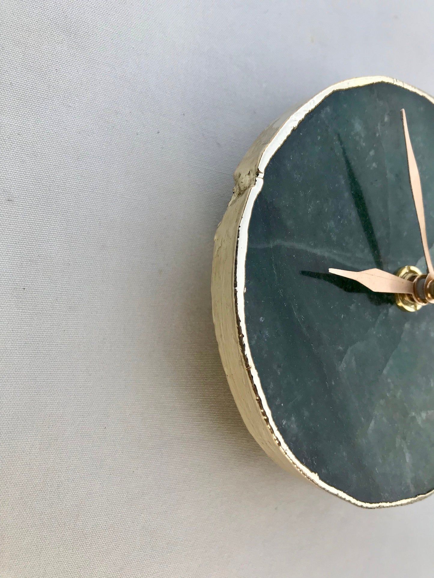 Sage Green Agate Desk/Wall Clock/Personalised Momento