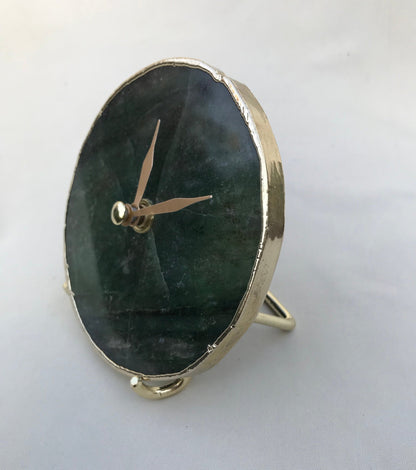 Sage Green Agate Desk/Wall Clock/Personalised Momento