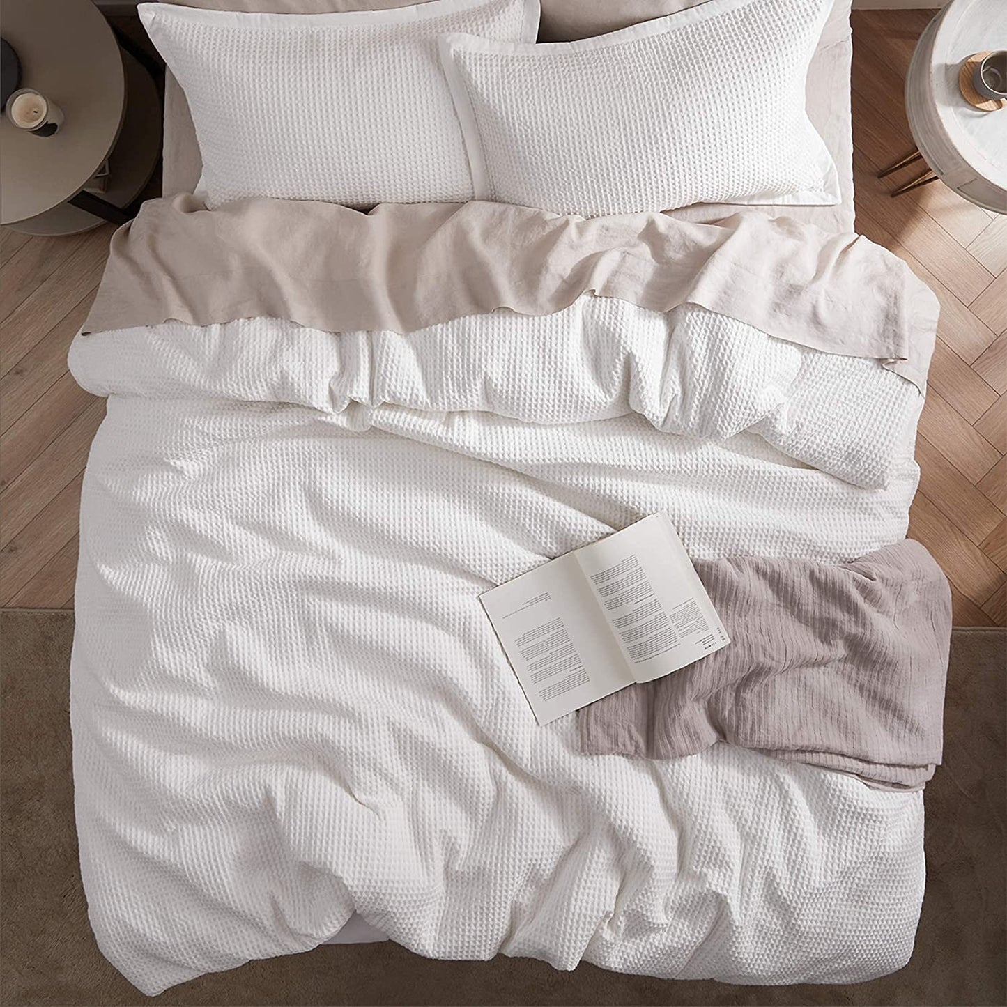 Waffle Weave Pure Cotton Duvet Cover Sets