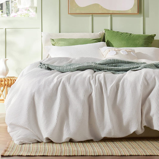 Waffle Weave Pure Cotton Duvet Cover Sets