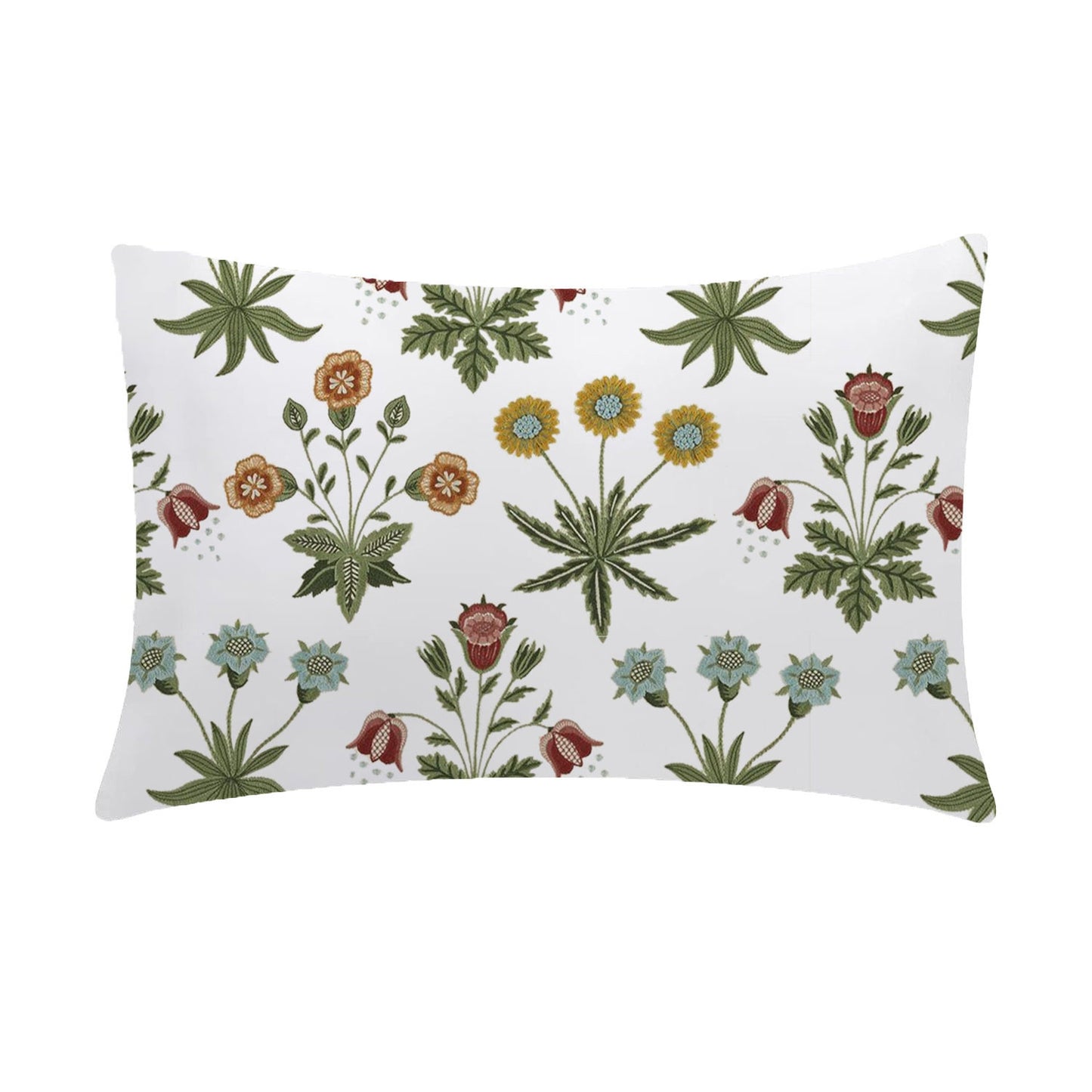 Jolie - 3 Piece Crewel Embroidered Duvet Set | Linen Cotton Mix | Embroidered Duvet Cover with Embroidered Pillowcases | Handmade | Soft