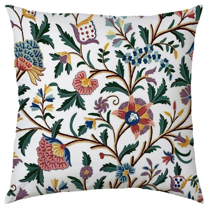 Sienna - Set of 4 Pieces | Cotton Linen Fabric | Crewel Embroidered | Pillow/Cushion Cover Set | With or Without Insert