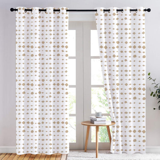 Aveline - Set of 2 Panels Crewel Embroidered Curtains | Linen Cotton Mix | Fully Embroidered | Lined