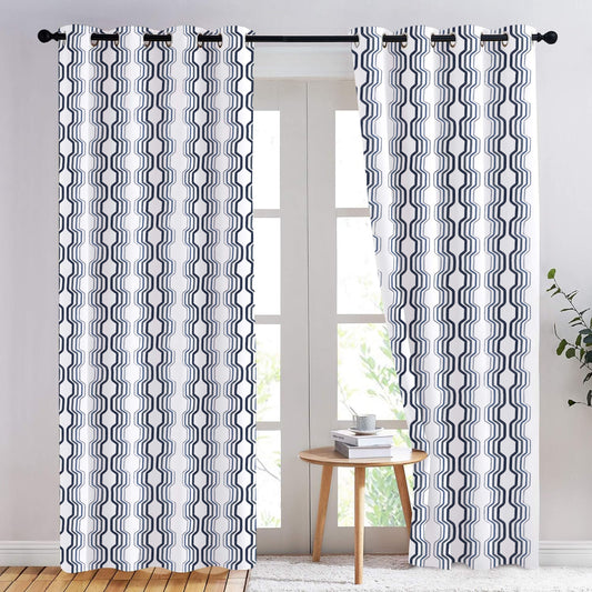 Isla - Set of 2 Panels Crewel Embroidered Curtains | Linen Cotton Mix | Fully Embroidered | Lined