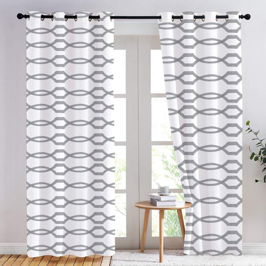 Athena - Set of 2 Panels Crewel Embroidered Curtains | Linen Cotton Mix | Fully Embroidered | Lined