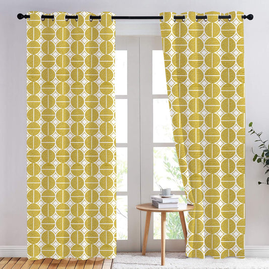 Ariadne - Set of 2 Panels Crewel Embroidered Curtains | Linen Cotton Mix | Fully Embroidered | Lined
