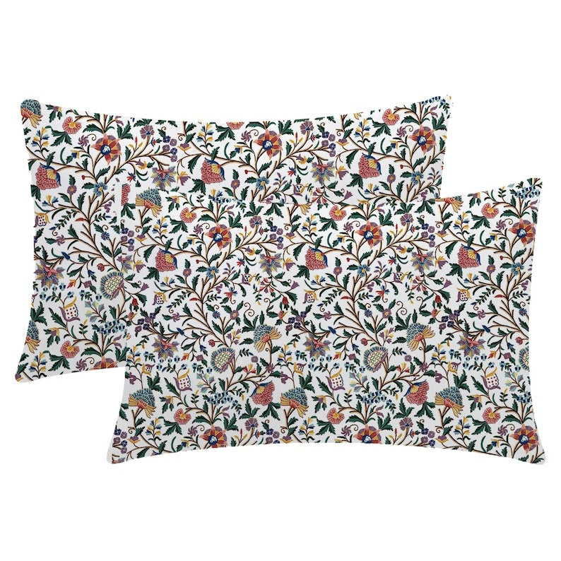 Sienna - Set of 4 Pieces | Cotton Linen Fabric | Crewel Embroidered | Pillow/Cushion Cover Set | With or Without Insert