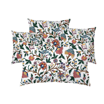 Sienna - Set of 4 Pieces | Cotton Linen Fabric | Crewel Embroidered | Pillow/Cushion Cover Set | With or Without Insert