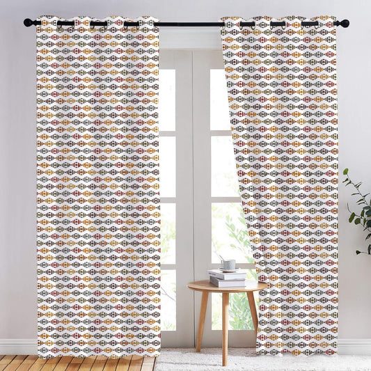 Amalthea - Set of 2 Panels Crewel Embroidered Curtains | Linen Cotton Mix | Fully Embroidered | Lined