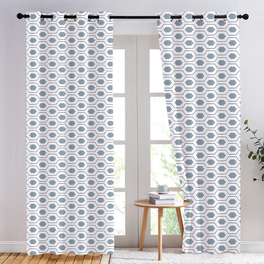 Penelope - Set of 2 Panels Crewel Embroidered Curtains | Linen Cotton Mix | Fully Embroidered | Lined