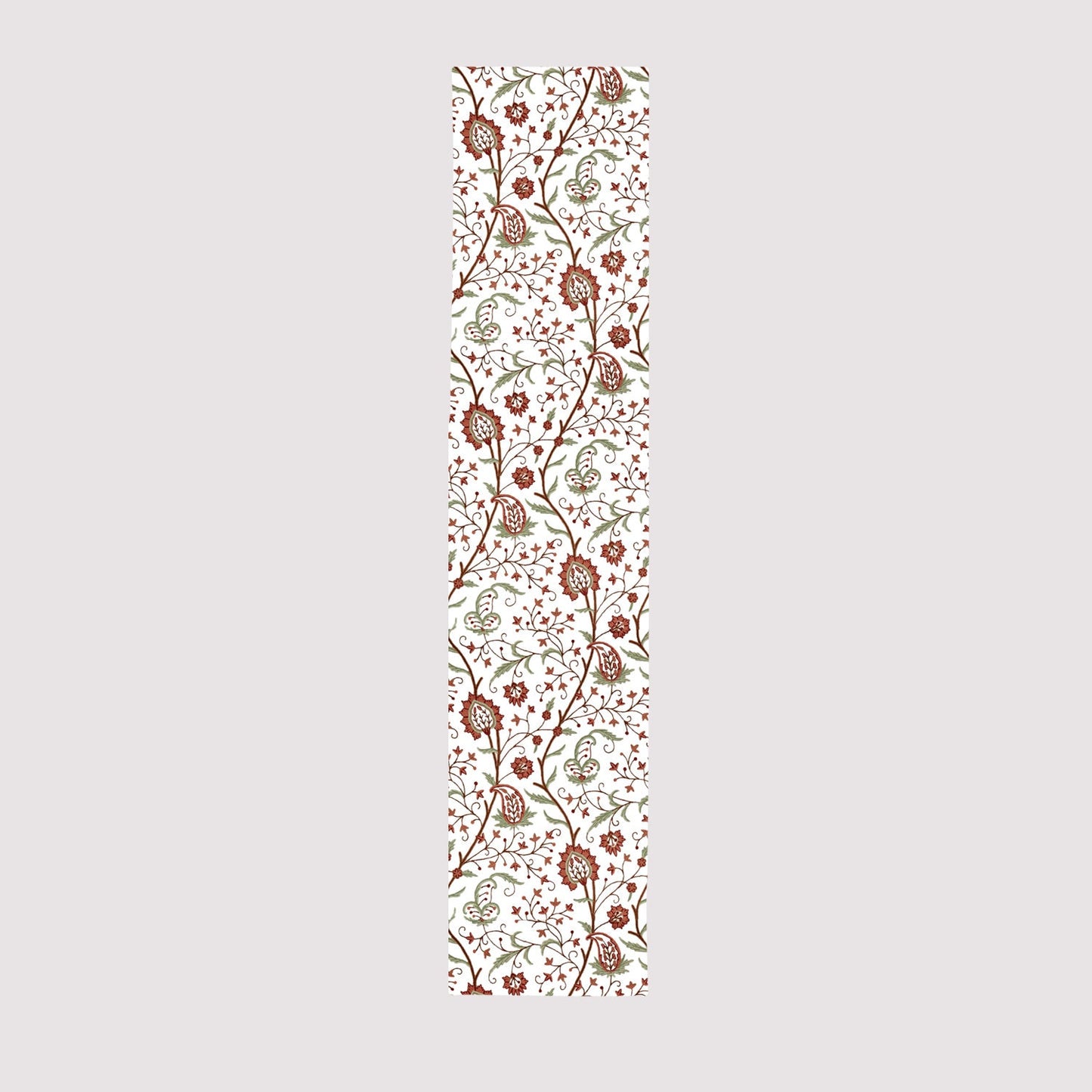 Maria - Crewel Embroidered Table Runner | Linen Cotton Mix | Soft | Handmade | Cotton Linen Backing | Customisable Sizes