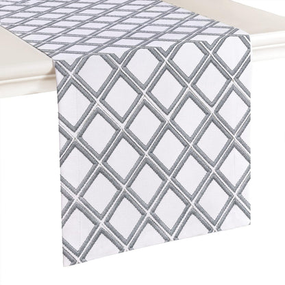 Melisande - Crewel Embroidered Table Runner | Linen Cotton Mix | Soft | Handmade | Cotton Linen Backing | Customisable Sizes