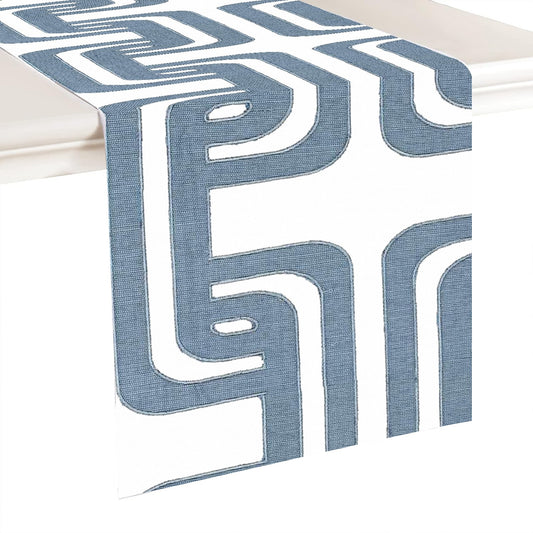 Olga- Crewel Embroidered Table Runner | Linen Cotton Mix | Soft | Handmade | Cotton Linen Backing | Customisable Sizes